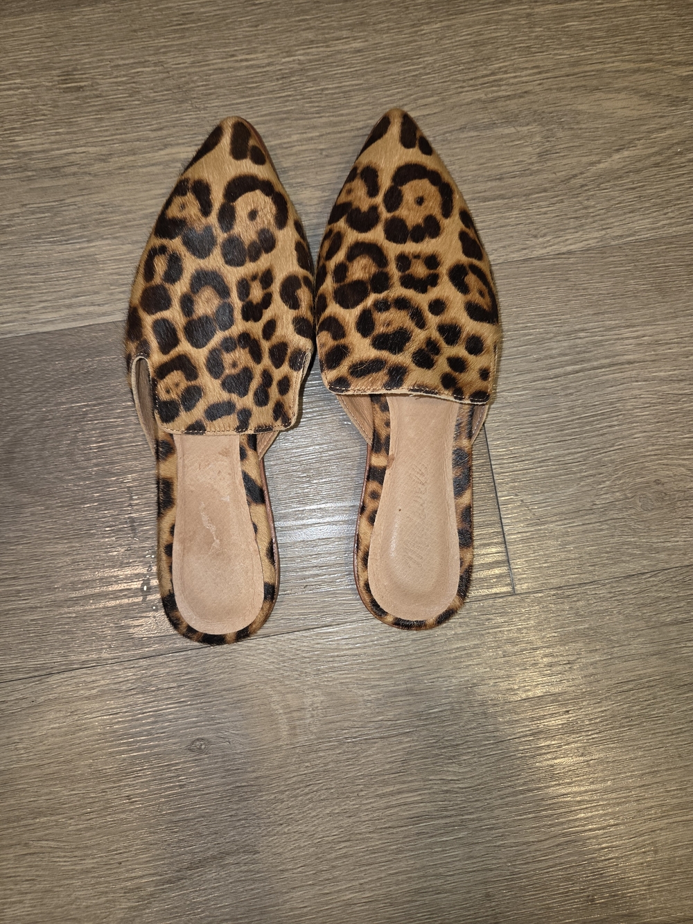 Madewell The Remi Mule in Leopard Calf Hair